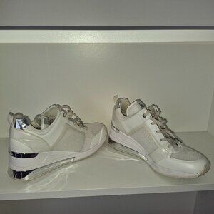 Michael Kors White Wedge Sneakers | Size 11